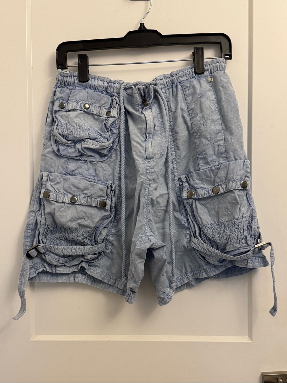 Free People Light Blue Cargo Shorts